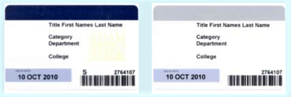 University of Oxford College and Departmental Staff ID card